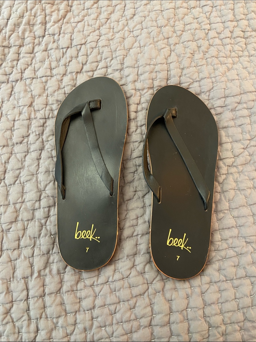 beek Black Flip Flop Sandals